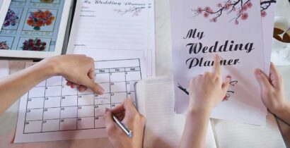 wrapped up in planning wedding day